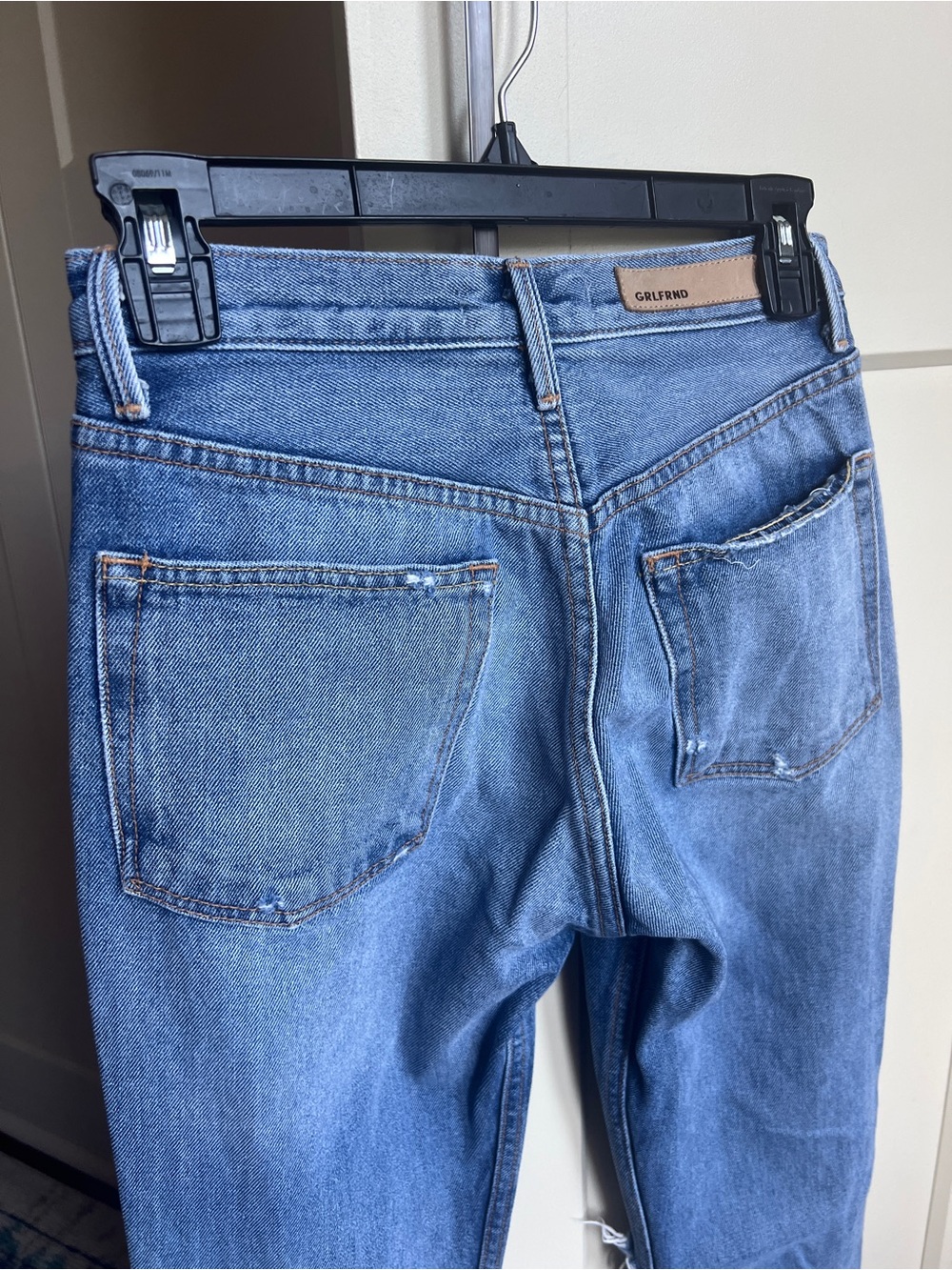 GRLFRND Natalia High-Rise Skinny Distressed Jeans size 25 boot slits - Picture 3 of 8